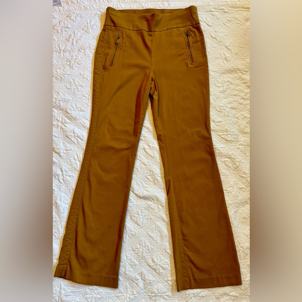 INC Brown Bootcut Pants with Zipper Pockets